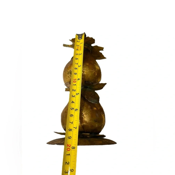 Dept. 56 Gold Leaf Gilded Pear Candle Holders- Set Of 3 - Picture 12 of 13